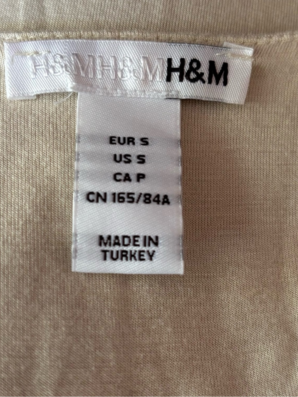 H&M Cream Ruffle V-Neck Button Front Top - Picture 5 of 7